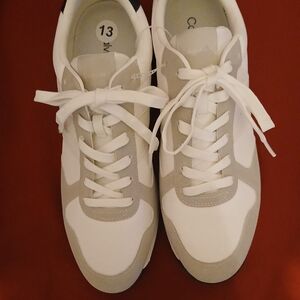 Men's Fashion Sneakers Calvin Klein Granit Sn  White and Gray Sneakers